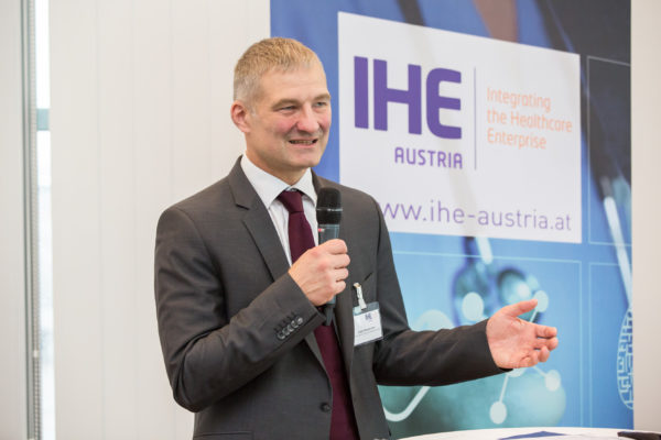 Wien - IHE Day am 8.11.17 in Wien mit hochrangigen, internationel erfolgreichen Speaktern wie Dr. Herwig Ostermann, BMGF; Aron Appel-Jeronen (CSC); Dr. DI Günter Rauchegger, Vorstandsmitglied IHE Austria (/Geschäftsführer ELGA GmbH) und DI Jürgen Brandstätter, Vorstandsmitglied IHE Austria.