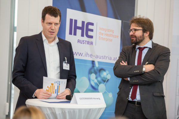 Wien - IHE Day am 8.11.17 in Wien mit hochrangigen, internationel erfolgreichen Speaktern wie Dr. Herwig Ostermann, BMGF; Aron Appel-Jeronen (CSC); Dr. DI Günter Rauchegger, Vorstandsmitglied IHE Austria (/Geschäftsführer ELGA GmbH) und DI Jürgen Brandstätter, Vorstandsmitglied IHE Austria.